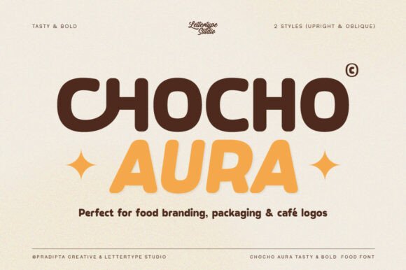 Chocho Aura: The Bold Display Typeface for Tasty Digital Brands