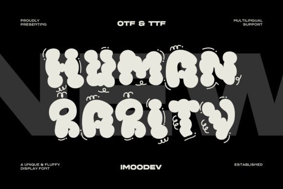 Human Rarity: A Cloud-Inspired Display Typeface for Editorial Design