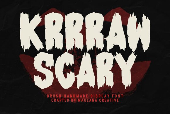 Krrraw Scary: The Ultimate Horror Display Typeface for Campaigns