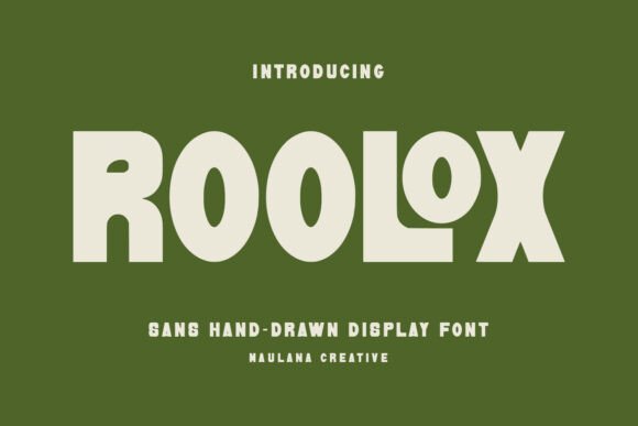 Roolox: A Hand-Drawn Display Font for Bold Editorial Design