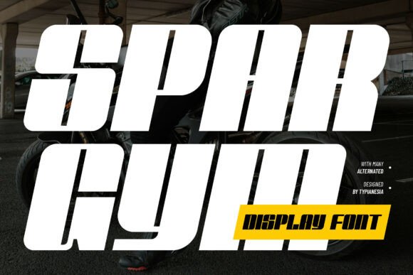 Spargym: The Bold Modern Italic Geometric Display Font for Dynamic Branding