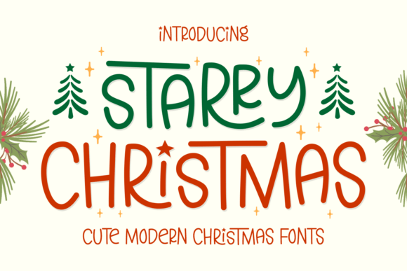 Starry Christmas: The Perfect Handwritten Display Font for Festive Branding