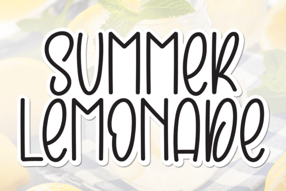 Summer Lemonade: A Fresh Display Font for Creative Projects