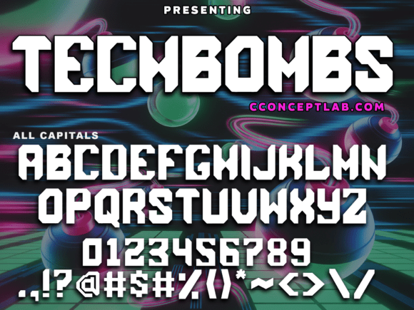 Techbombs: The Ultimate Sci-Fi Display Font for Creative Makers